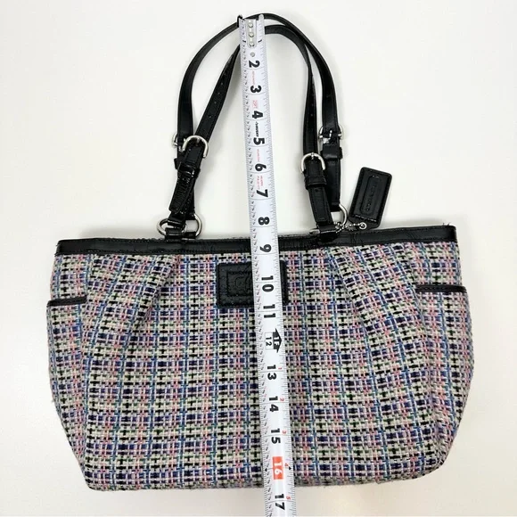 Coach Gallery Multicolored Herringbone Tweed Tote Bag - Picture 16 of 16
